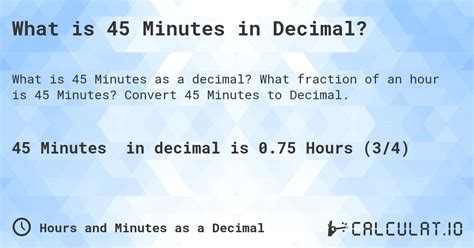 45 Minutes: Get Decimal Value Fast