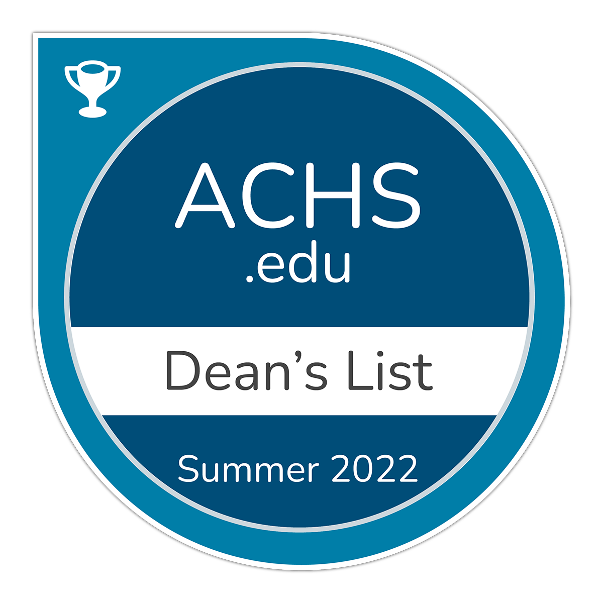 Achs Dean S List Summer 2022 Credly