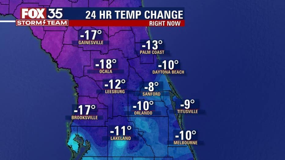 Cold Front Arrives In Central Florida Some Of Lowest Temperatures This