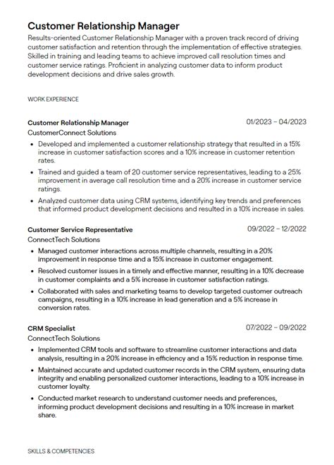 Customer Relationship Manager Resume Example For 2023 Resume Worded