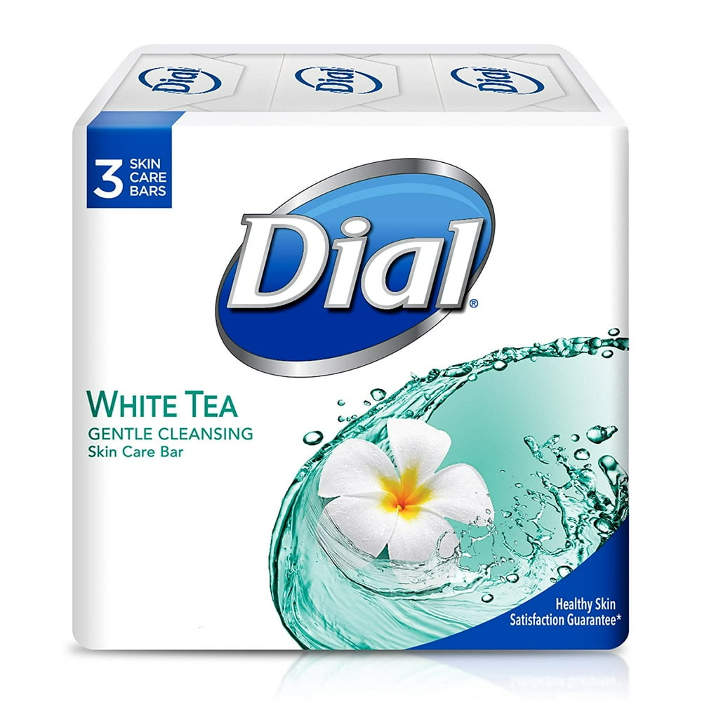 Dial Gentle Cleansing Bar Soap White Tea 4 Oz Bars 3 Ea Pack Of 6