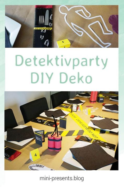 Diy Detektivparty Deko Zum Selber Basteln Escape Room Amp Krimidinner