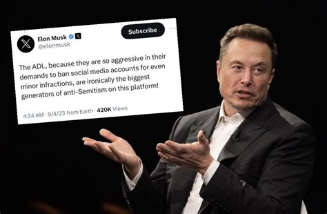 Elon Musk Accuses Adl Of Being Biggest Generators Of Anti Semitism On