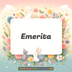 Explore Emerita Meaning Origin Amp Popularity