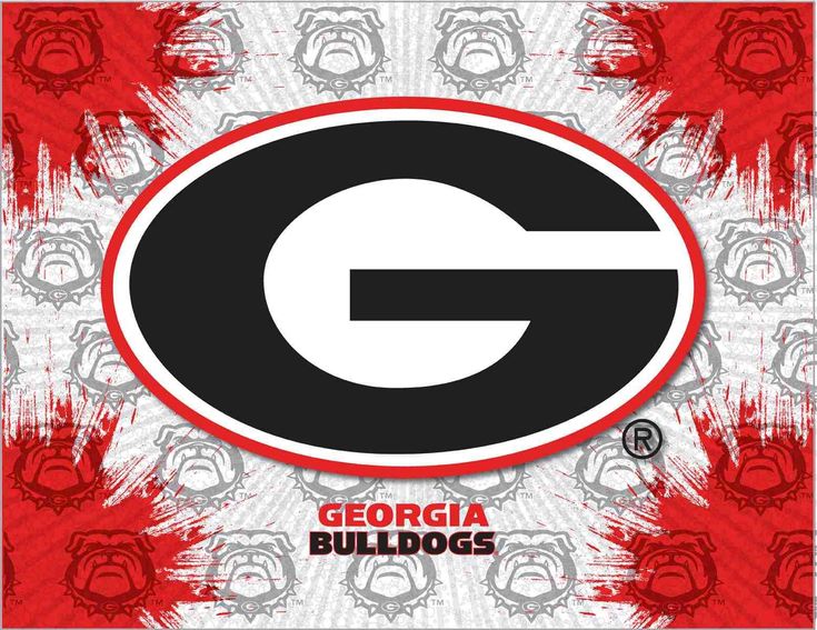 Georgia Bulldogs Hbs Gray Red Amp Quot G Amp Quot Logo Wall Canvas Art Picture Print