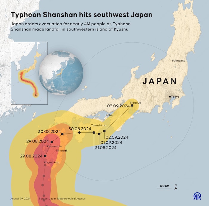 Japan Typhoon Shanshan