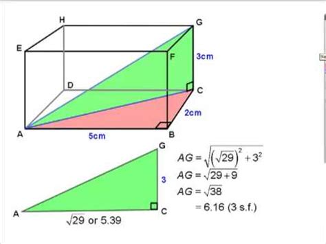 Lengths And Angles Inside Cuboids Rectangular Boxes Youtube