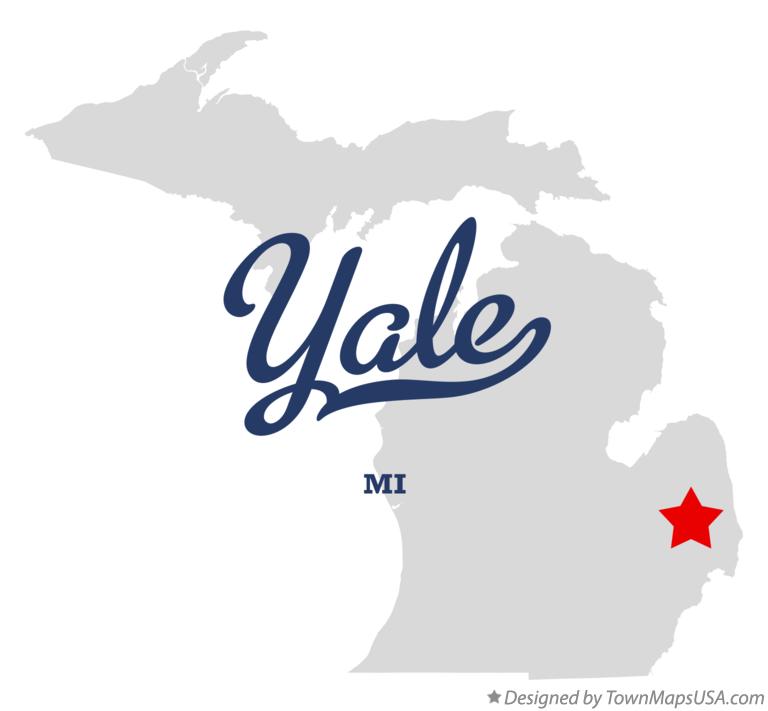 Map Of Yale Mi Michigan