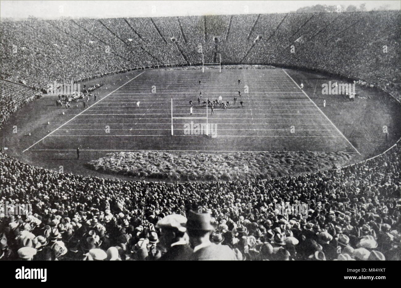 Photograph Taken Within The Yale Bowl A Modern Stadium Showing An