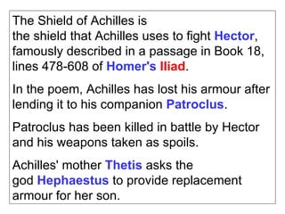 Poem Hector's Shield