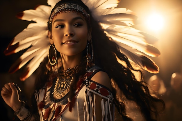 Premium Ai Image Native American Cultural Event Celebrating Heritage