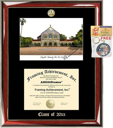 Stanford University Diploma Frame Campus Picture Degree Certificate Fr