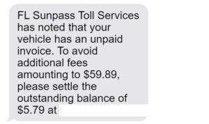 Sunpass Scam Text Message