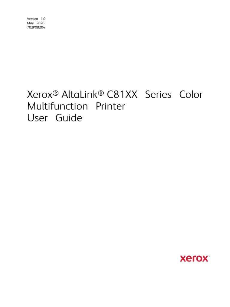 User Manual Xerox Altalink C8145 English 420 Pages