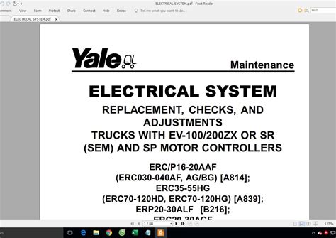 Yale Forklift Erp 20 30 Alf B216 Service Manuals