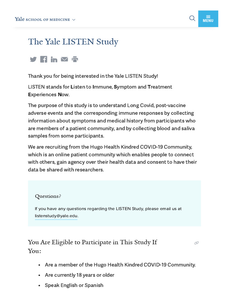 Yale Listen Study