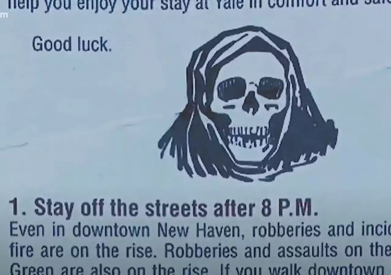 Yale Police Union Distributes Campus Safety Flyers Featuring Grim