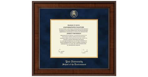 Yale University Diploma Frame Church Hill Classics