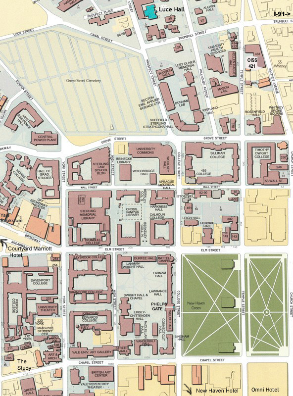 Yale University Location Map